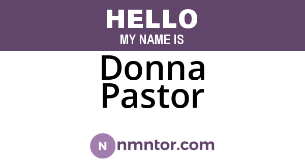 Donna Pastor