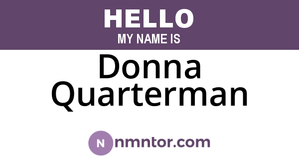 Donna Quarterman
