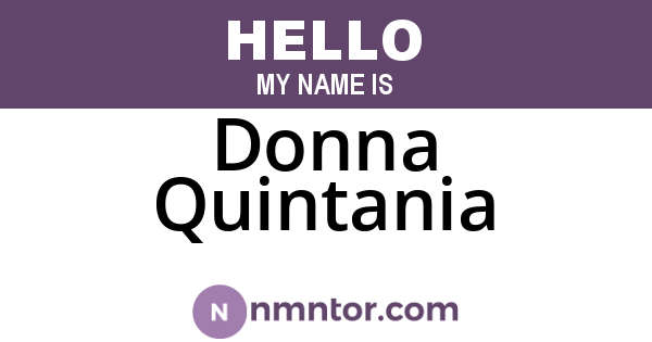 Donna Quintania