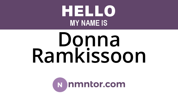 Donna Ramkissoon