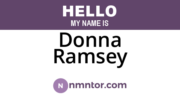 Donna Ramsey