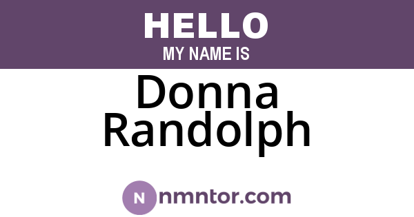 Donna Randolph