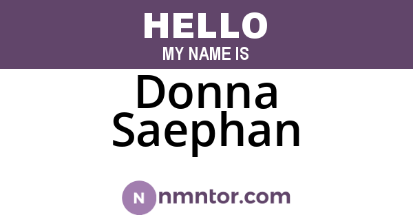 Donna Saephan