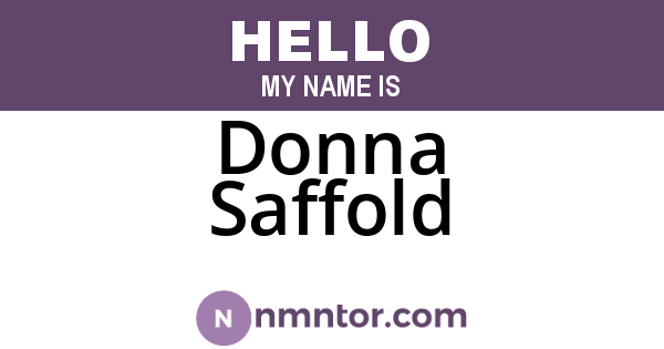Donna Saffold