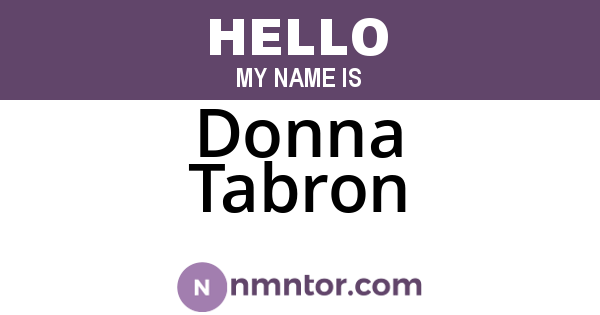 Donna Tabron