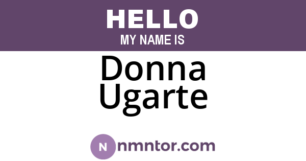 Donna Ugarte