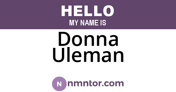 Donna Uleman