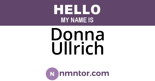 Donna Ullrich