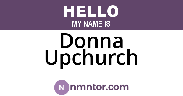 Donna Upchurch