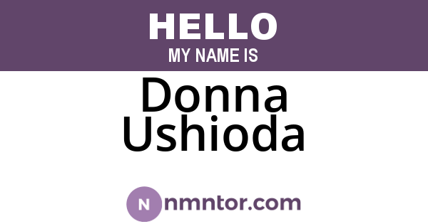 Donna Ushioda