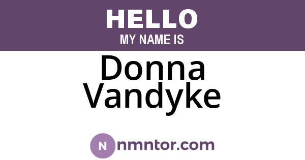 Donna Vandyke