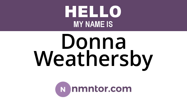 Donna Weathersby