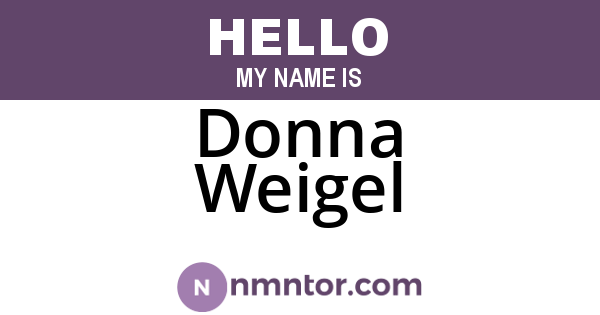 Donna Weigel
