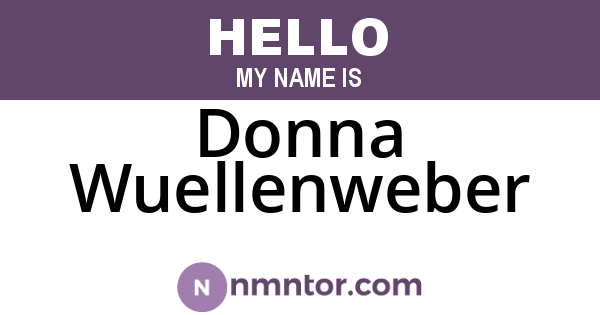 Donna Wuellenweber