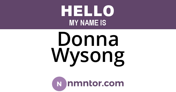 Donna Wysong