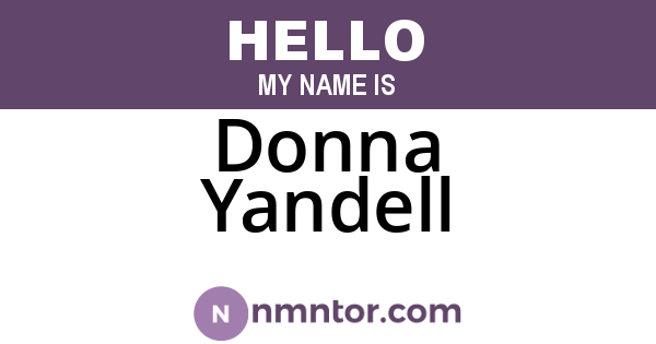 Donna Yandell