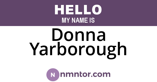 Donna Yarborough
