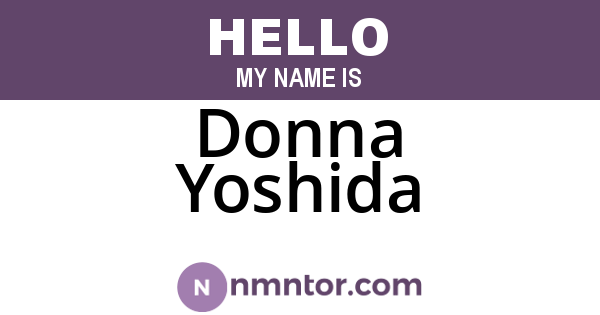 Donna Yoshida