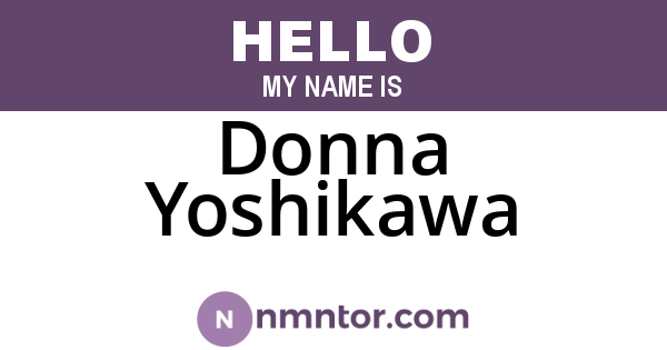 Donna Yoshikawa