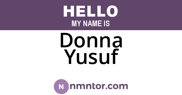Donna Yusuf