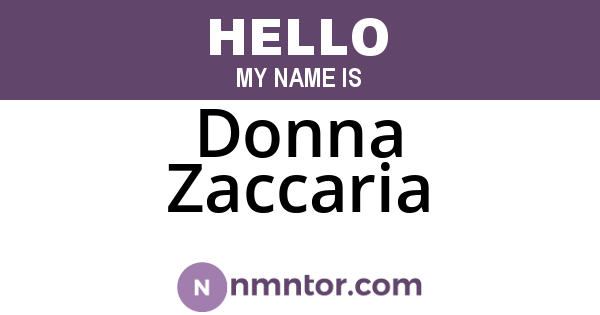 Donna Zaccaria