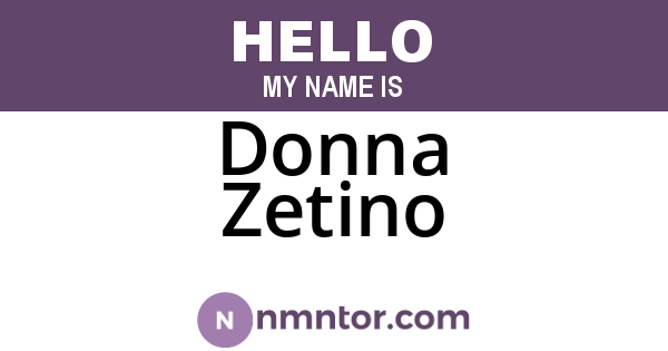 Donna Zetino