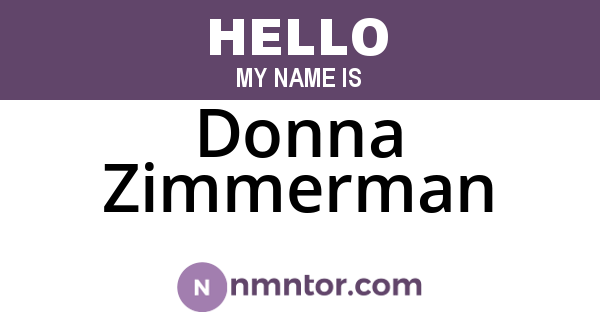 Donna Zimmerman