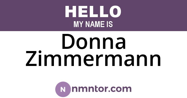 Donna Zimmermann