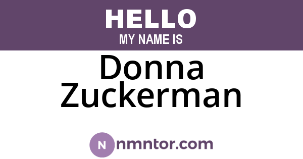 Donna Zuckerman