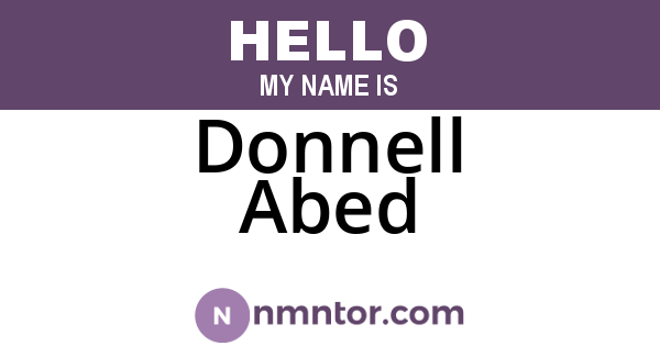Donnell Abed