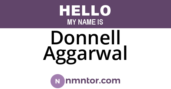 Donnell Aggarwal