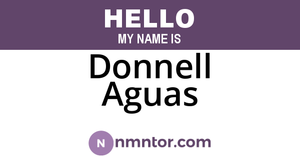 Donnell Aguas