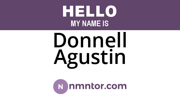 Donnell Agustin