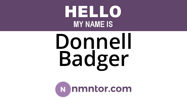 Donnell Badger