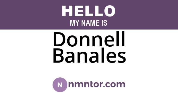 Donnell Banales