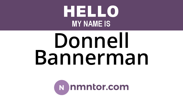 Donnell Bannerman