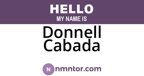 Donnell Cabada