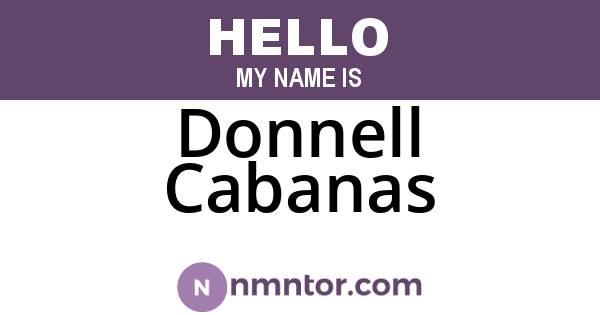 Donnell Cabanas