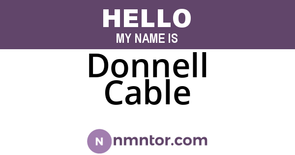 Donnell Cable