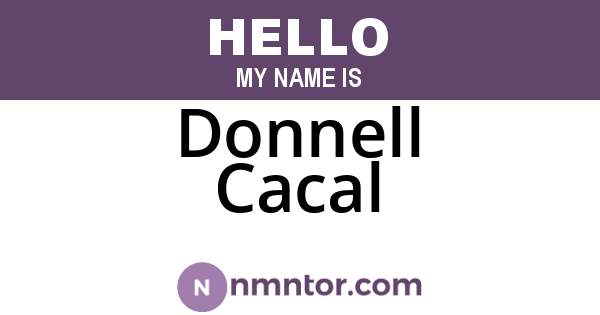 Donnell Cacal