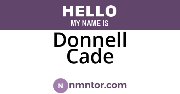 Donnell Cade