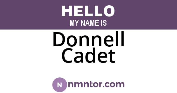 Donnell Cadet