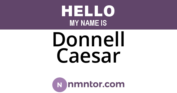 Donnell Caesar