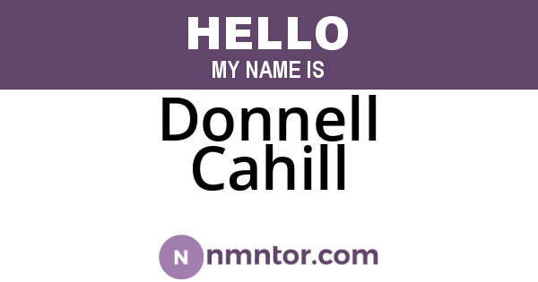 Donnell Cahill
