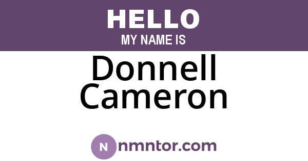 Donnell Cameron