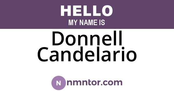 Donnell Candelario