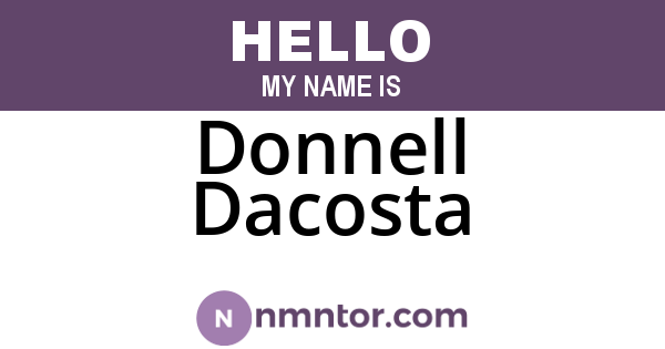 Donnell Dacosta