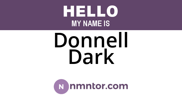Donnell Dark
