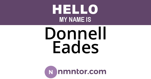 Donnell Eades