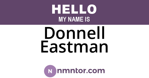 Donnell Eastman